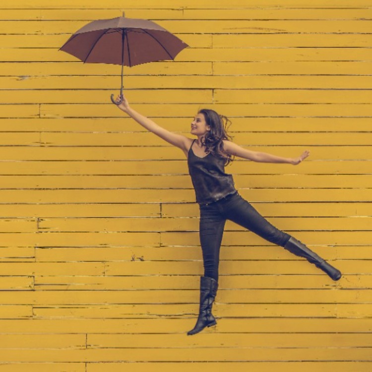 Woman with umbrella